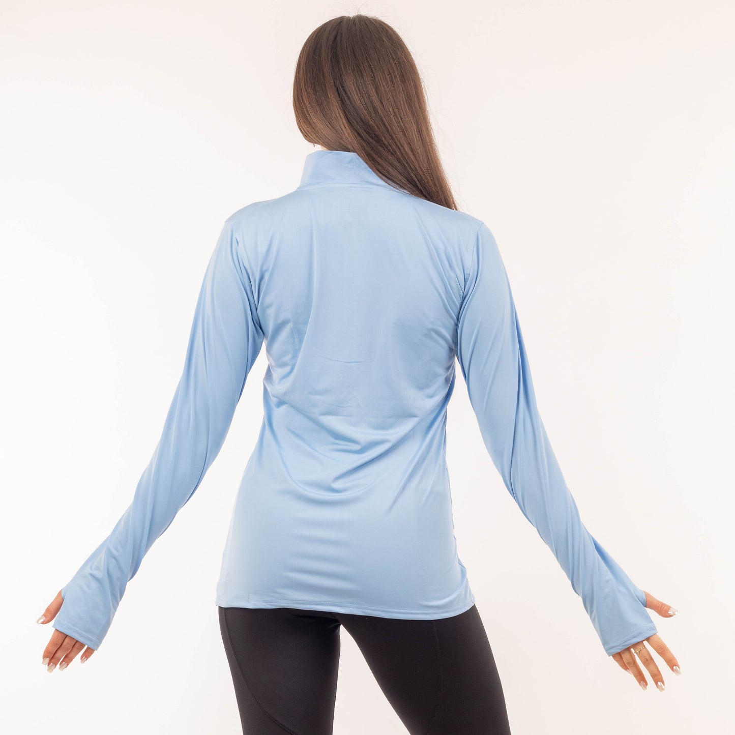 Full Zipper Long Sleeve - Baby Blue