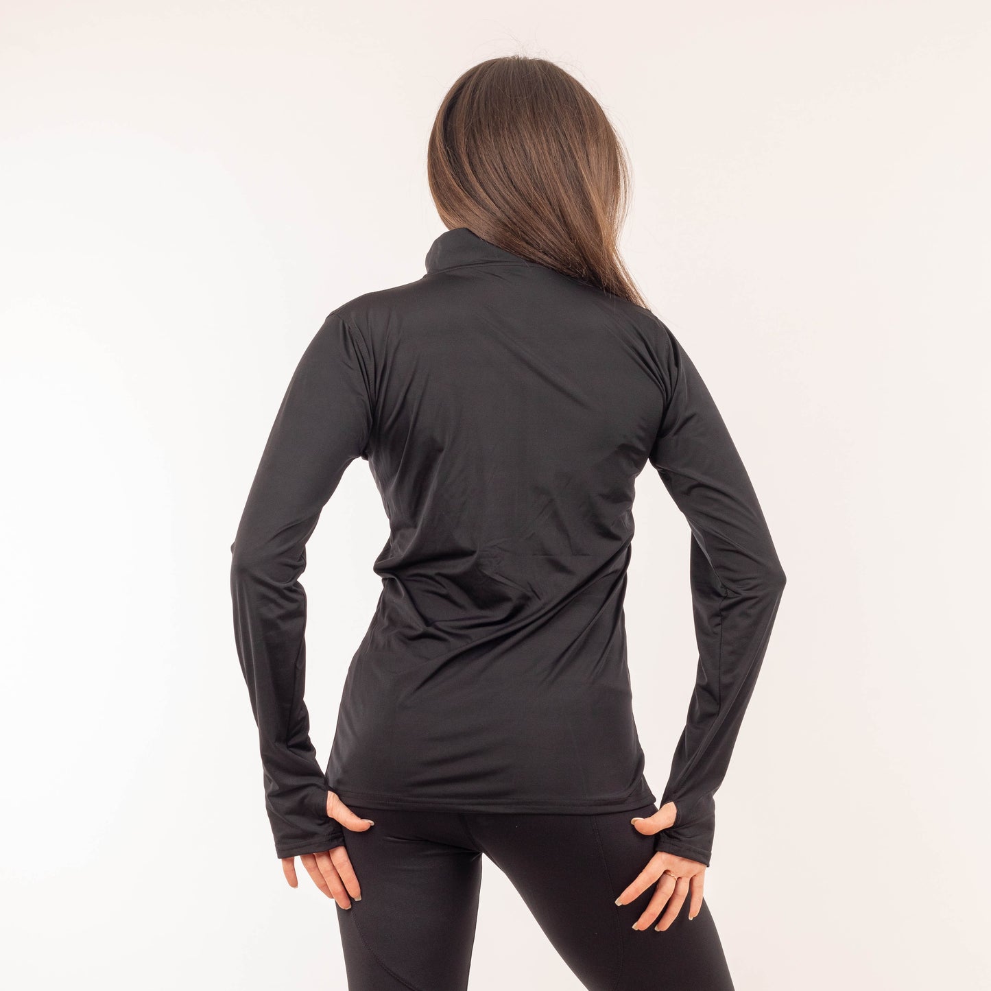 Full Zipper Long Sleeve - Black