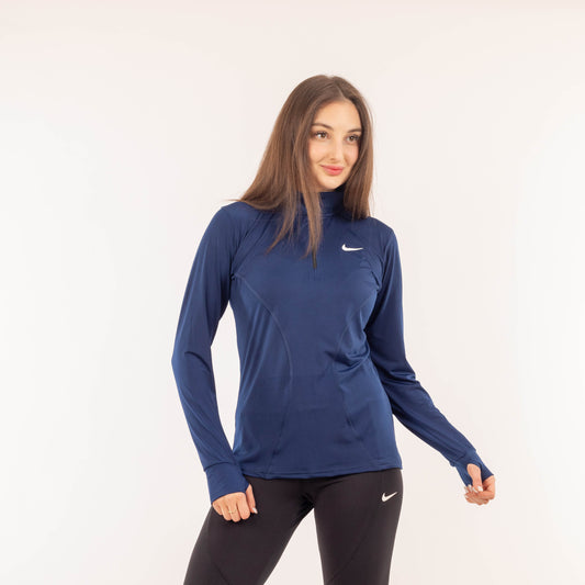 QTR T-Shirt Long Sleeve - Drak Blue